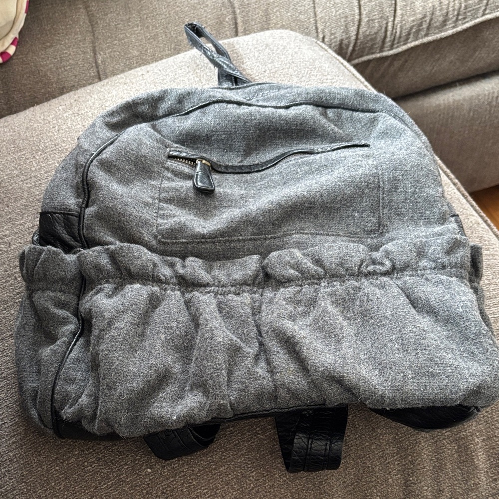 Deux Lux Gray Grey and Black Men's Women’s Bag Back Pack Unisex Backpack